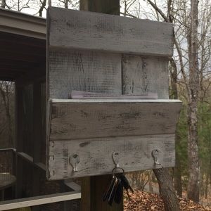 Hand-made Pine Key/Mail Holder